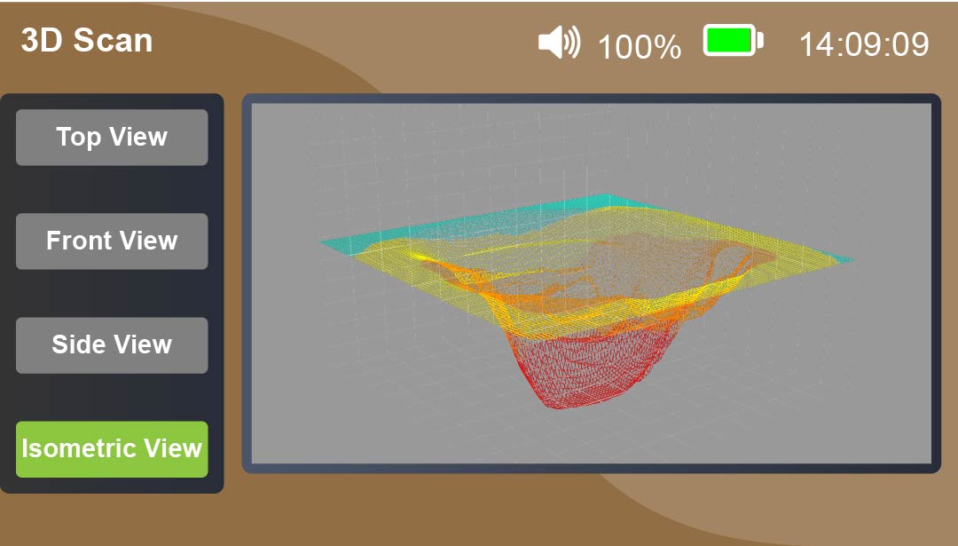 نظام الكشف التصويري 3D في جهاز كاشف الذهب والمعادن جولد ستيب برو ماكس
